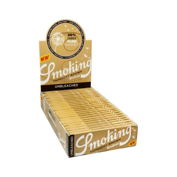 Caixa de Seda Smoking Thinnest Brown Medium