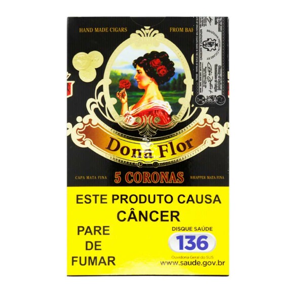 Caixa de Charutos Dona Flor Corona Mata Fina C/5 de frente