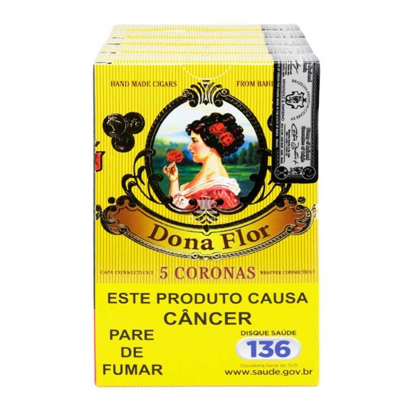 Caixa de Charuto Dona Flor Corona Connecticut C/5 de frente