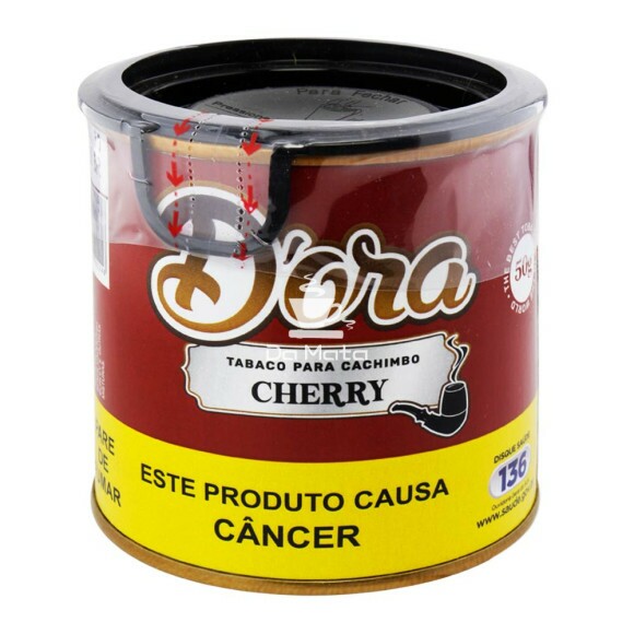 Lata de D'ora Cherry 50g de frente tabacaria da mata