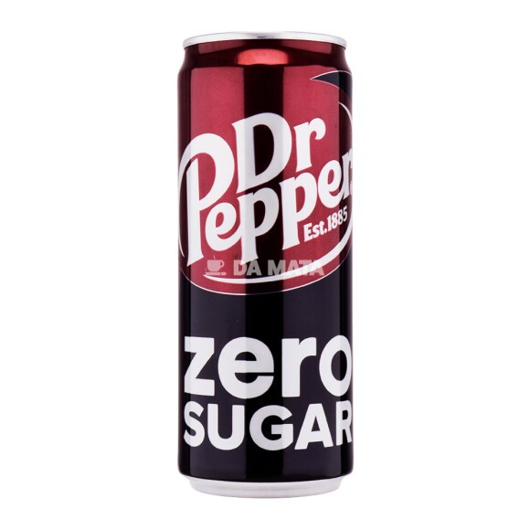 Refrigerante Importado Dr Pepper Zero Sugar de frente tabacaria da mata 