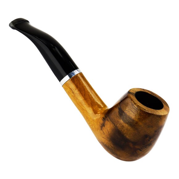 Cachimbo Elite Prateado Curvo de frente