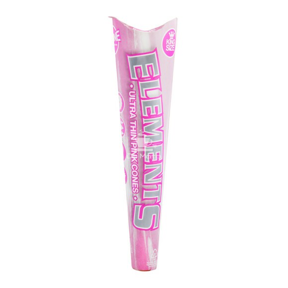 Cones Pré-enrolados Elements Pink King Size C/3 DE FRENTE TABACARIA DA MATA