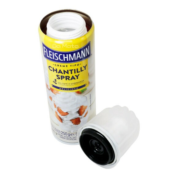 Esconderijo Lata de Chantilly em Spray Fleischmann