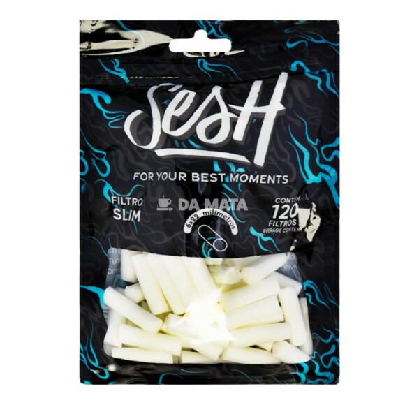 Filtro Sesh Slim 6x22mm de frente tabacaria da mata