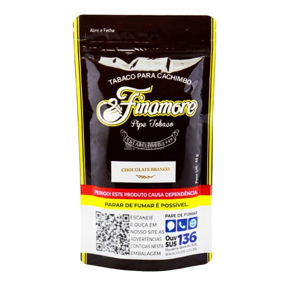 Finamore Chocolate Branco de frente tabacaria da mata