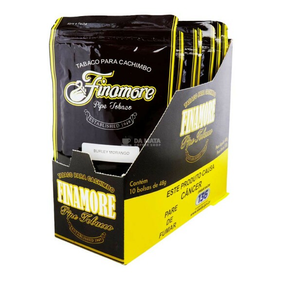 Caixa de Finamore Para Cachimbo Burley Morango de lado tabacaria da mata