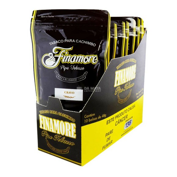 Caixa de Finamore Para Cachimbo Cravo de frente tabacaria da mata