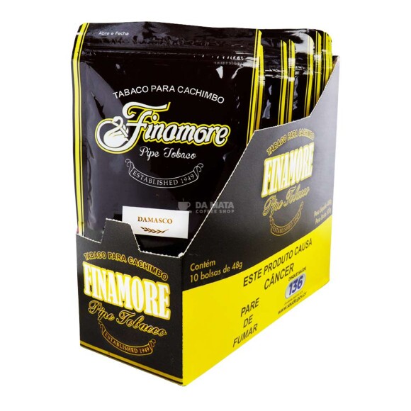 Caixa de Finamore Para Cachimbo Damasco de lado tabacaria da mata