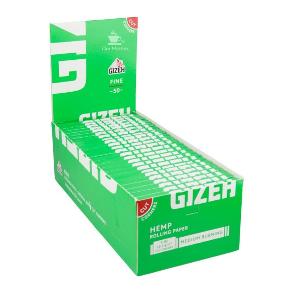 Caixa de Seda Gizeh Hemp Cut Corners Single Wide