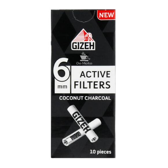 Filtro Carvão Gizeh Slim 6mm de frente na embalagem