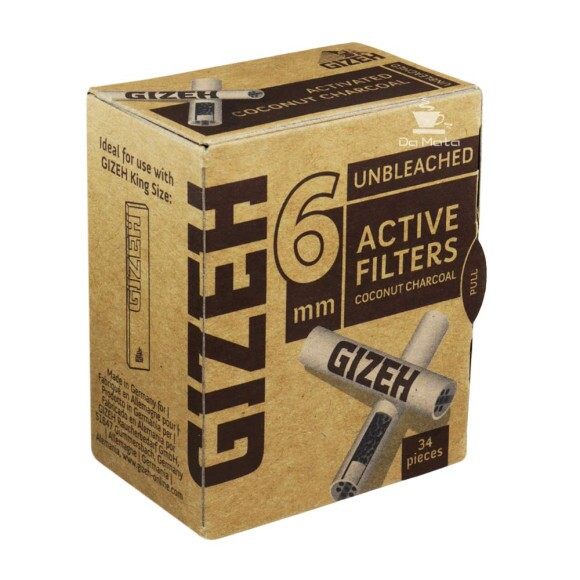Filtro Carvão Gizeh 6mm Brown de lado
