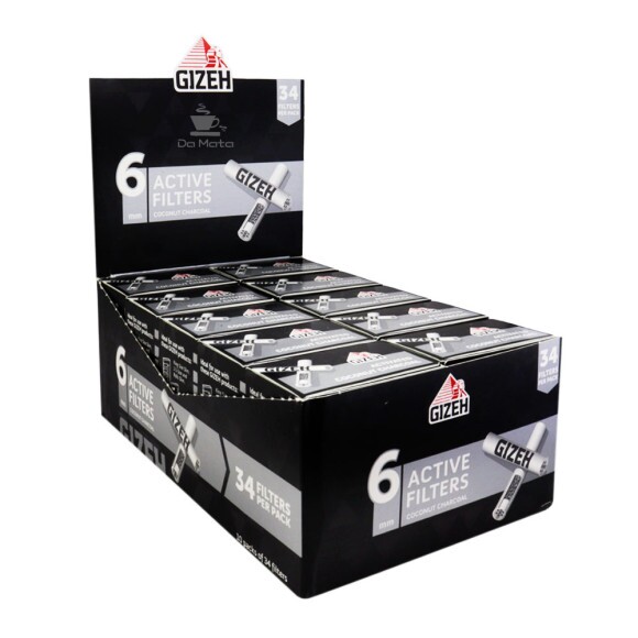 Caixa Filtro Carvão Gizeh Black Active de lado