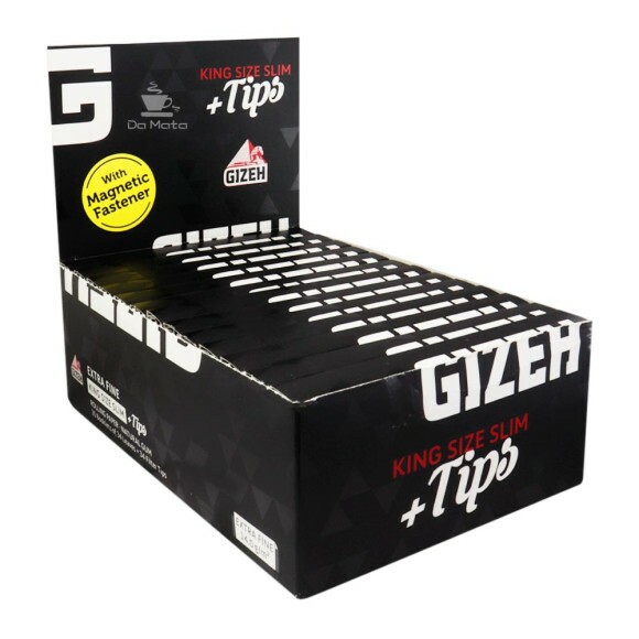 Caixa de Seda Gizeh Black Extra Fine King Size C/ Tips