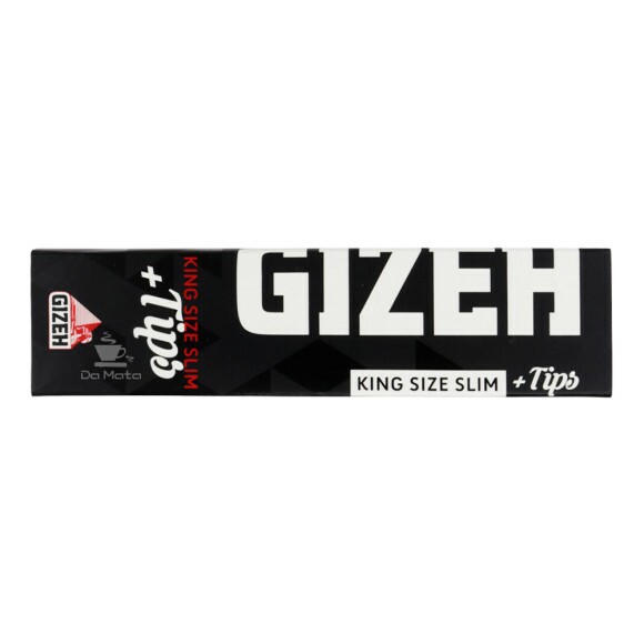 Seda Gizeh Black Extra Fine King Size C/ Tips de frente
