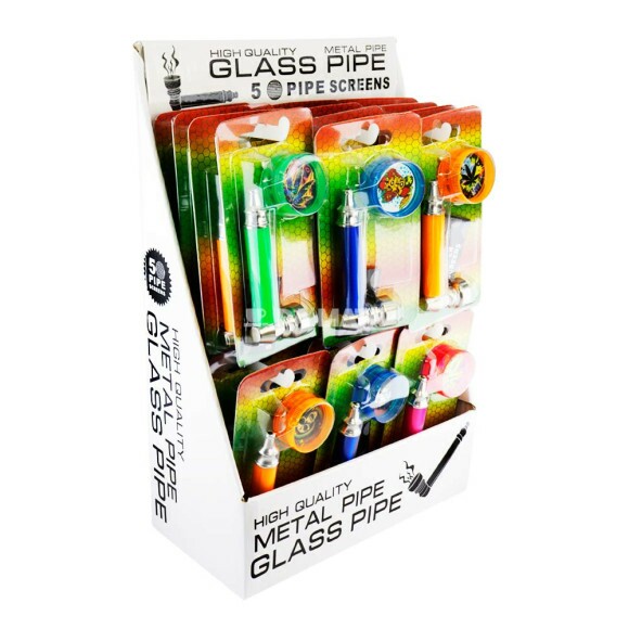 Caixa de Kit Pipe de Metal C/ Mini Dichavador de lado tabacaria da mata 