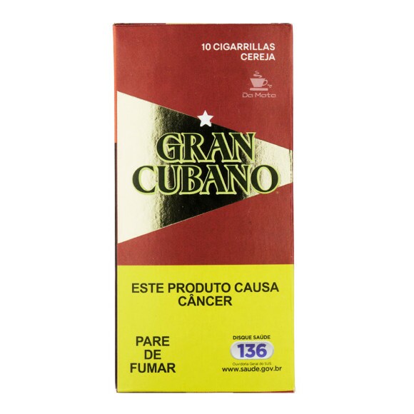 Cigarrilha Gran Cubano Cereja C/ Piteira de frente