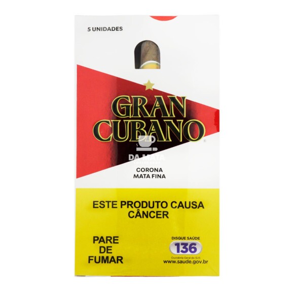 Caixa de Charuto Gran Cubano Mata Fina Tradicional DE FRENTE TABACARIA DA MATA