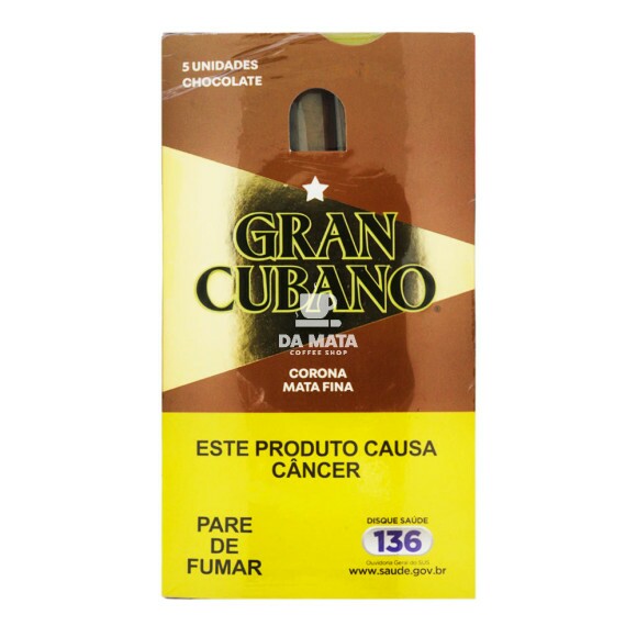 Caixa de Charuto Gran Cubano Mata Fina Chocolate de frente tabacaria da mata