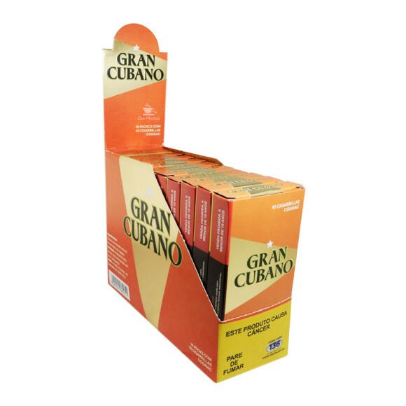 Caixa de Cigarrilha Gran Cubano Cognac C/ Piteira