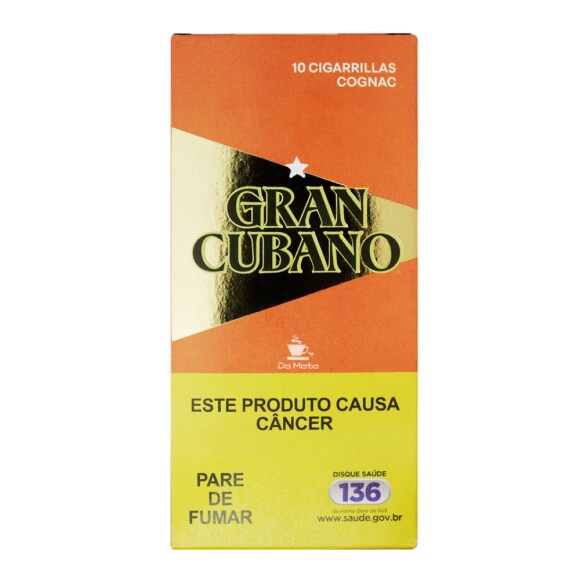 Cigarrilha Gran Cubano Cognac C/ Piteira de frente
