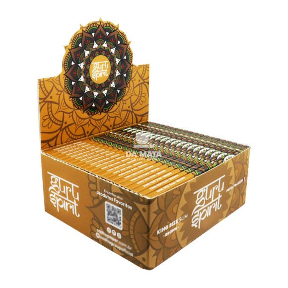 Caixa de Seda Guru Spirit King Size Brown Slim tabacaria da mata 