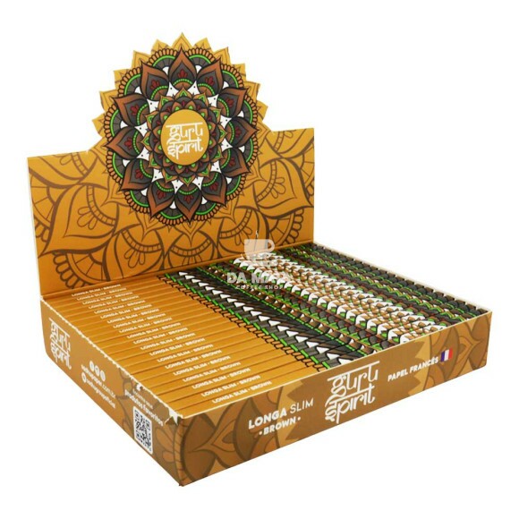 Caixa de Seda Guru Spirit Longa Brown Slim de lado tabacaria da mata