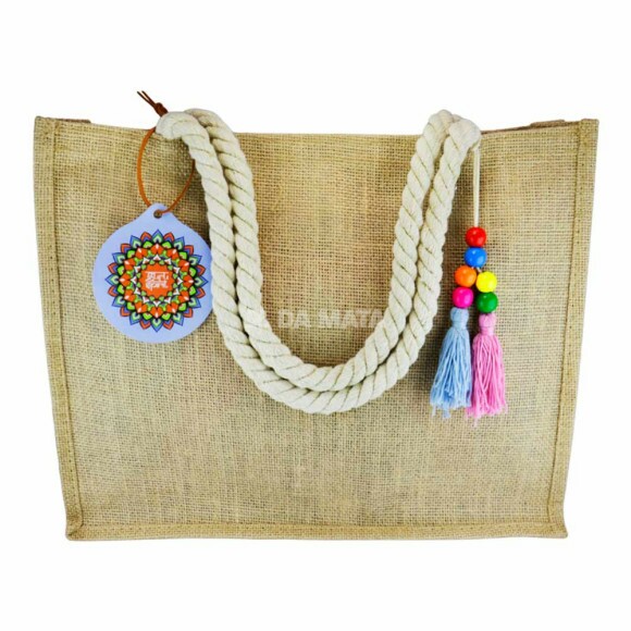 Bolsa de Praia Juta Guru Spirit Mandala de frente tabacaria da mata