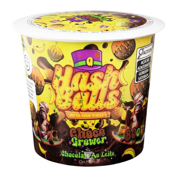 Copo ChocoGrower Hash Balls Chocolate Ao Leite 80g de frente