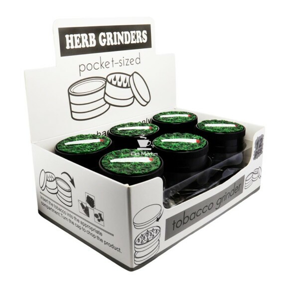 Caixa de Dichavador Metal D&K 3 Partes 50mm de frente