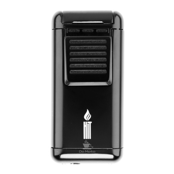 Maçarico Premium Metal Hit Triple Flame Black de frente