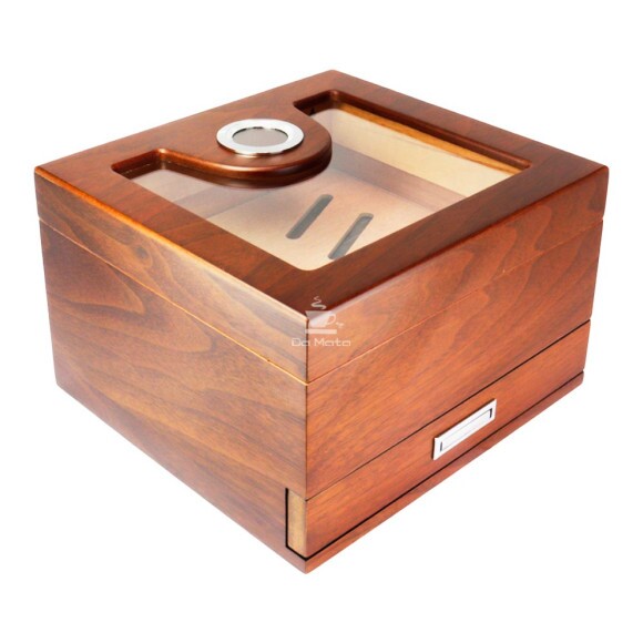 Caixa Umidora Hit de Madeira P/ Charutos de lado