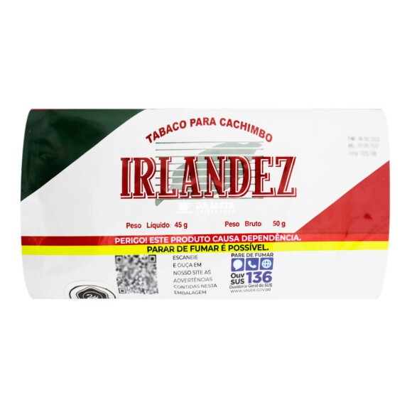 Irlandez Chocolate Alpino 45g de frente tabacaria da mata 