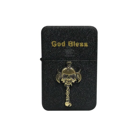 Isqueiro Clássico Skull Cross