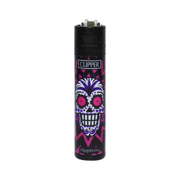 Isqueiro Clipper Colorful Skulls