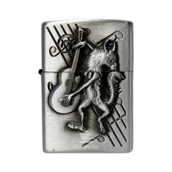 Isqueiro de Metal Prata Lúcifer