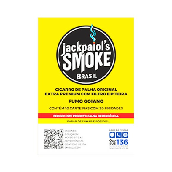 Caixa de Jack Paiol’s Goiano c/ Filtro e Piteira de frente tabacaria da mata