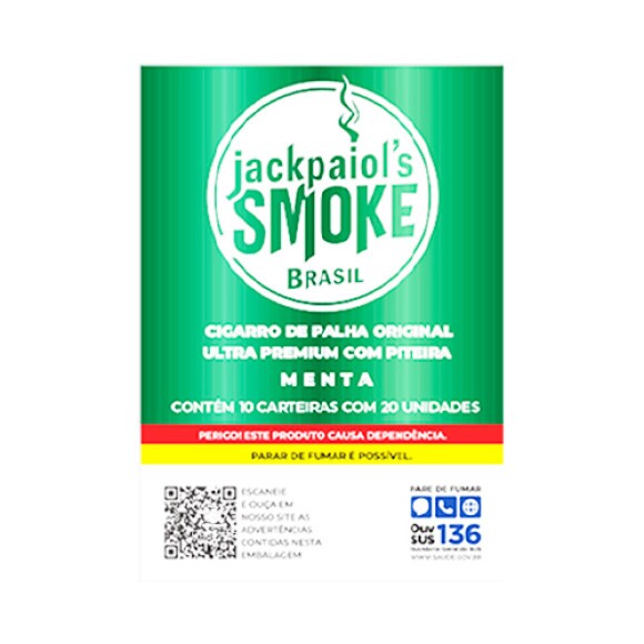 Caixa de Palheiro Jack Paiol's Menta c/ Piteira de frente tabacaria da mata