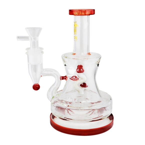 Bong de Vidro Abduzido Pequeno Mushroom Family de lado tabacaria da mata