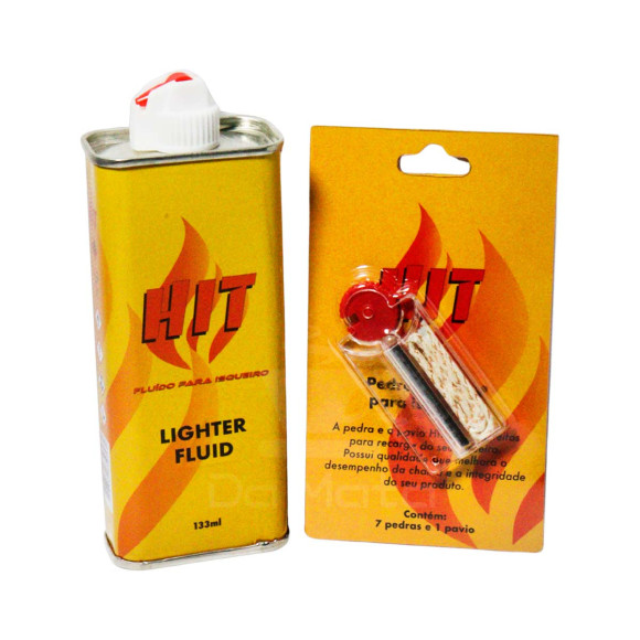 Kit Fluido + Pedra e Pavio HIT