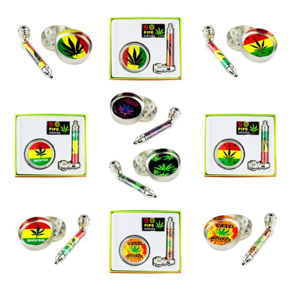 Kits Pipe de Metal Com Acessórios tabacaria da mata 