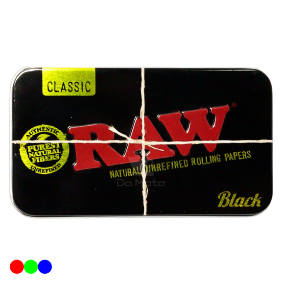 Lata de Metal Raw Média preto