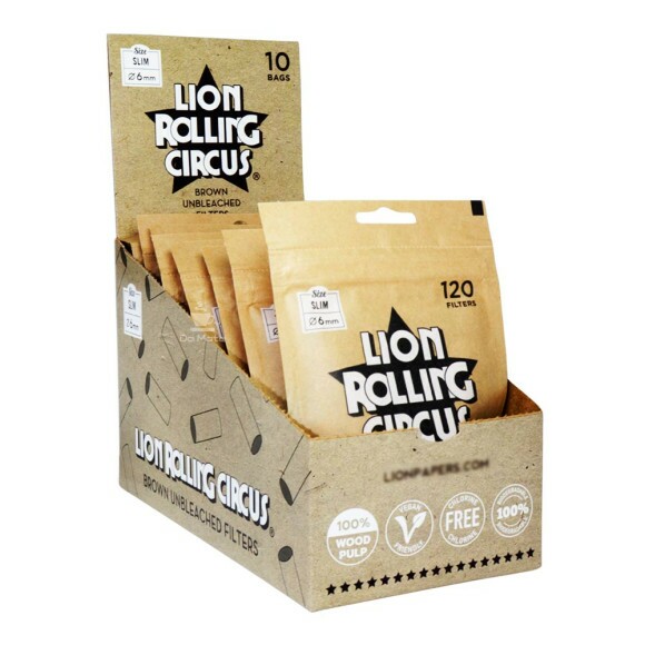 Caixa de Filtro Lion Rolling Circus Brown Unbleached Slim