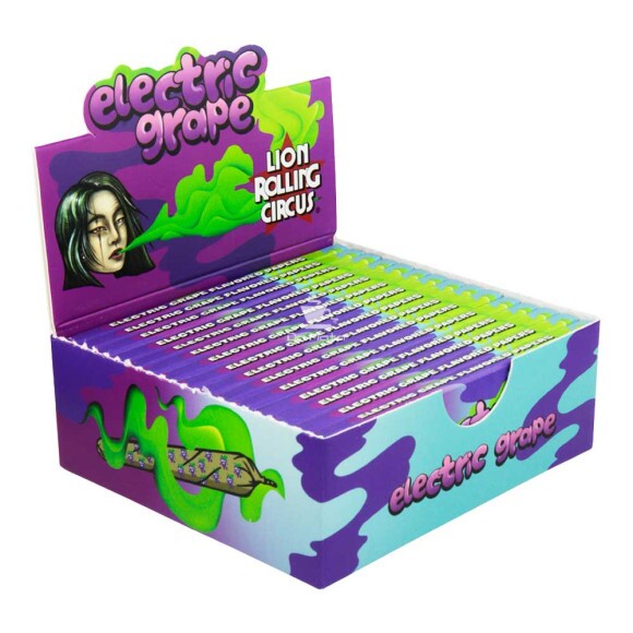 Caixa de Seda Eléctric Grape Lion Rolling Circus 1 1/4 de lado