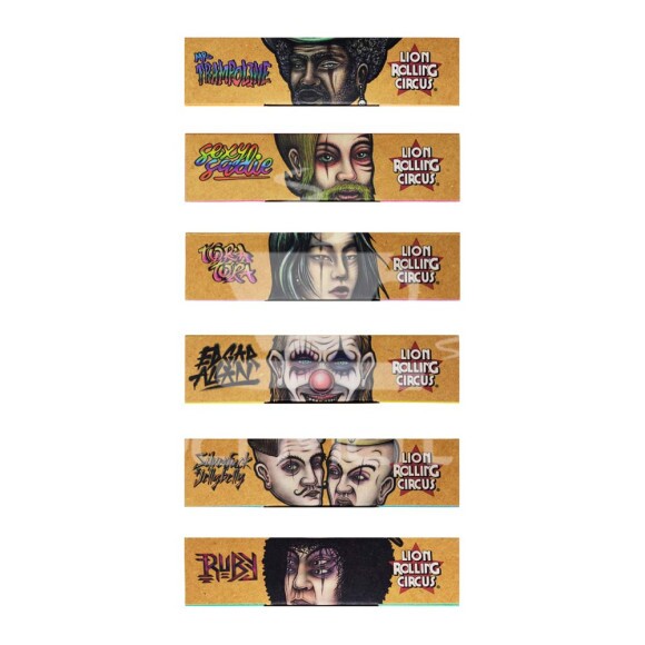 Seda Lion Rolling Circus Unbleached King Size + Tips de frente