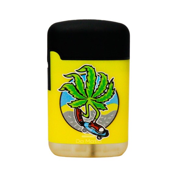 Weed riding a skateboard