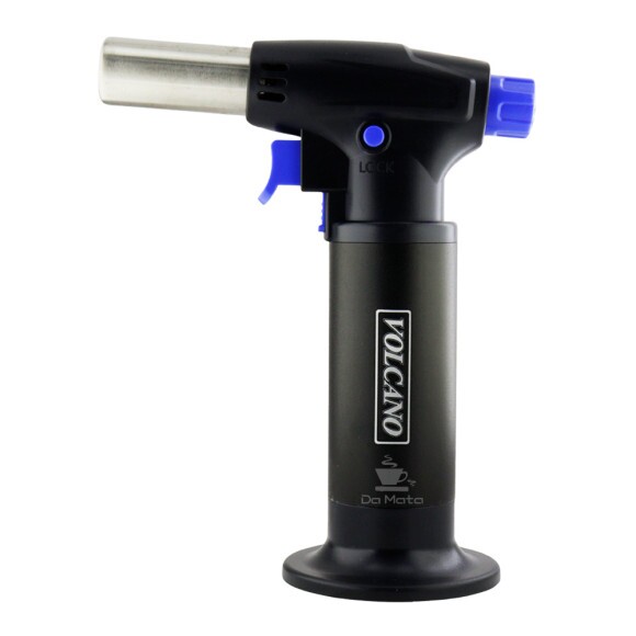 Maçarico Volcano Recarregável 12g MR1 Preto de frente