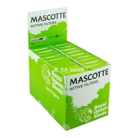 Caixa de Filtro Carvão Mascotte Rqs X Active 6mm de lado tabacaria da mata