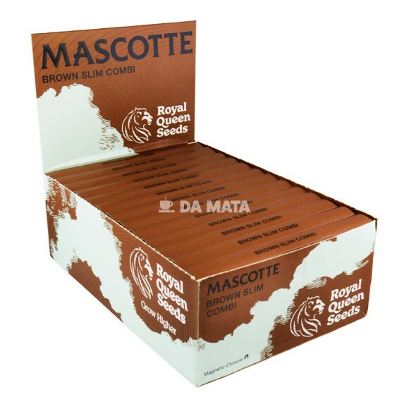 Caixa de Seda Mascotte Royal Queen Seeds King Size + Tips de lado tabacaria da mata
