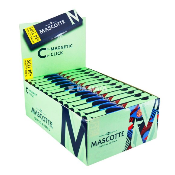 Caixa de Seda Mascotte M-Séries Festival Ks Slim + Tips de lado tabacaria da mata